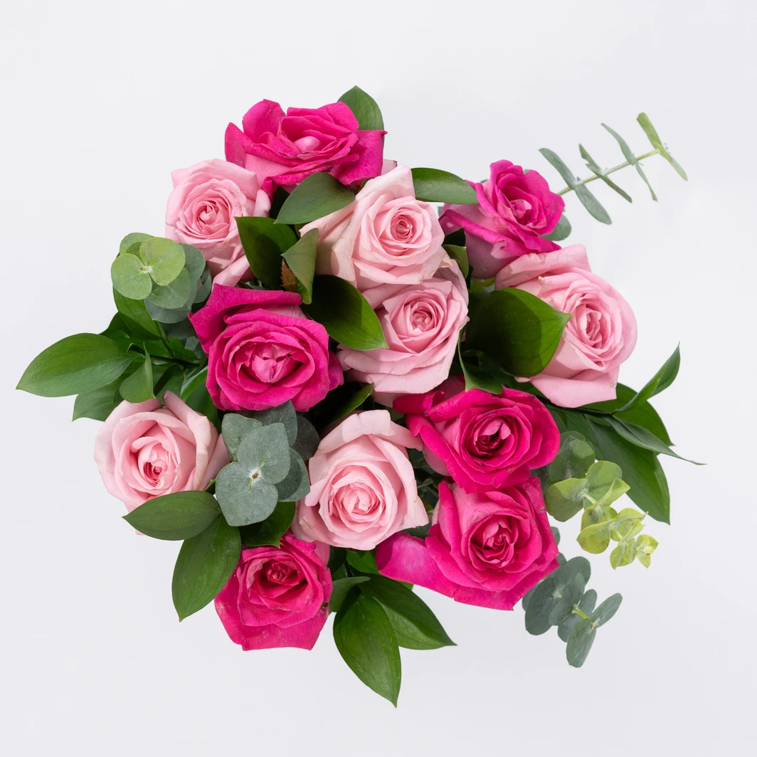 Ramo de 12 Rosas Rosa 22054