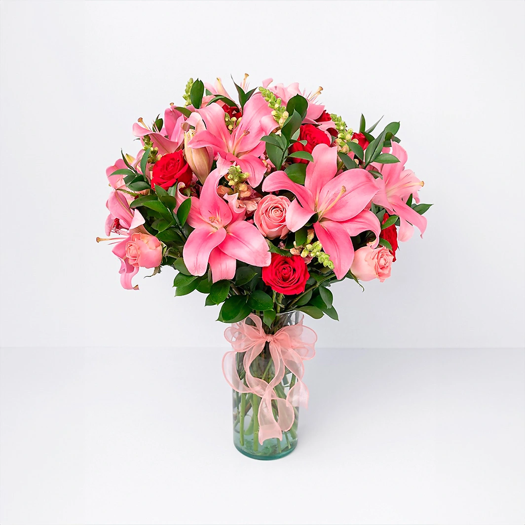 Arreglo de Lilys Rosa con Rosas 22132