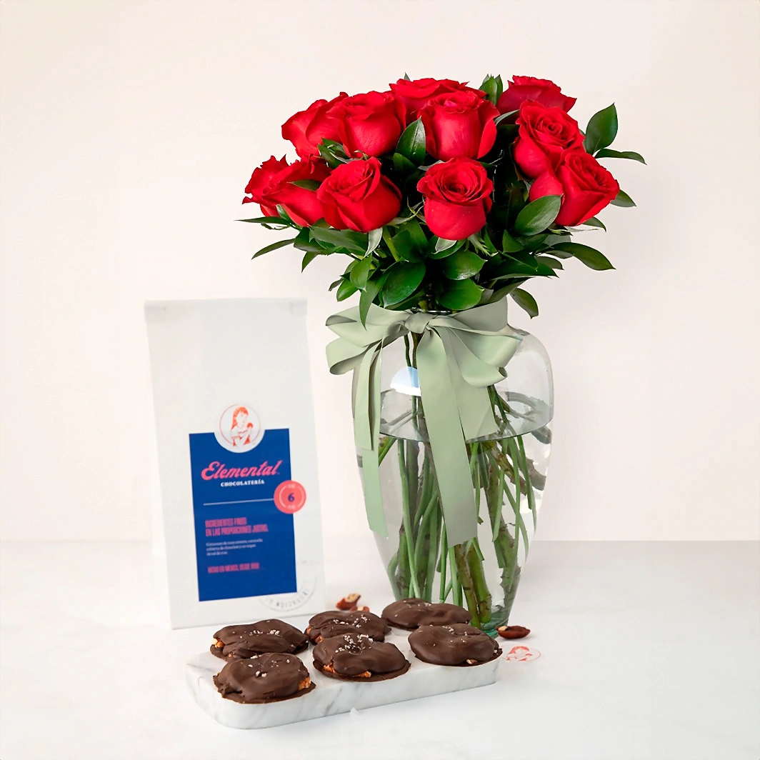 Rosas Rojas con Tortugas Elemental Chocolatería 22169