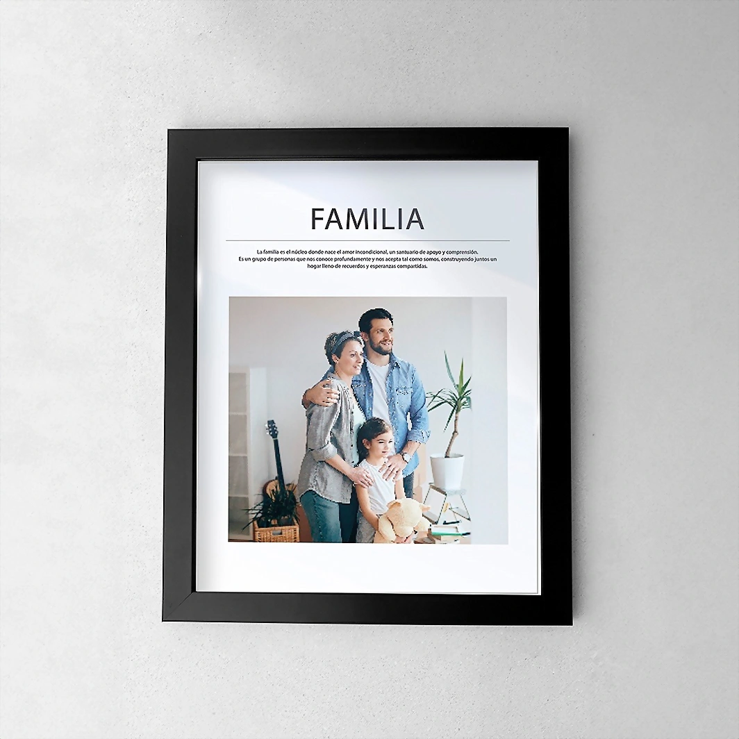 Marco Familia Grande en Negro 22182-P