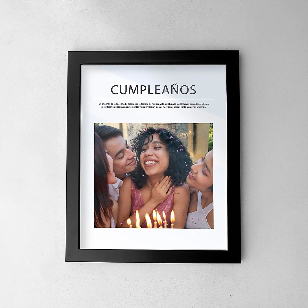 Black Big Birthday Frame 22183-P