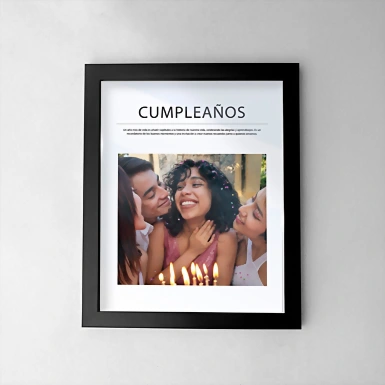 Marco Cumpleaños Grande en Negro 22183-P