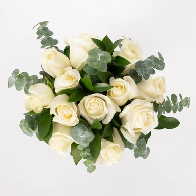 Ramo de 12 Rosas Blancas 22189