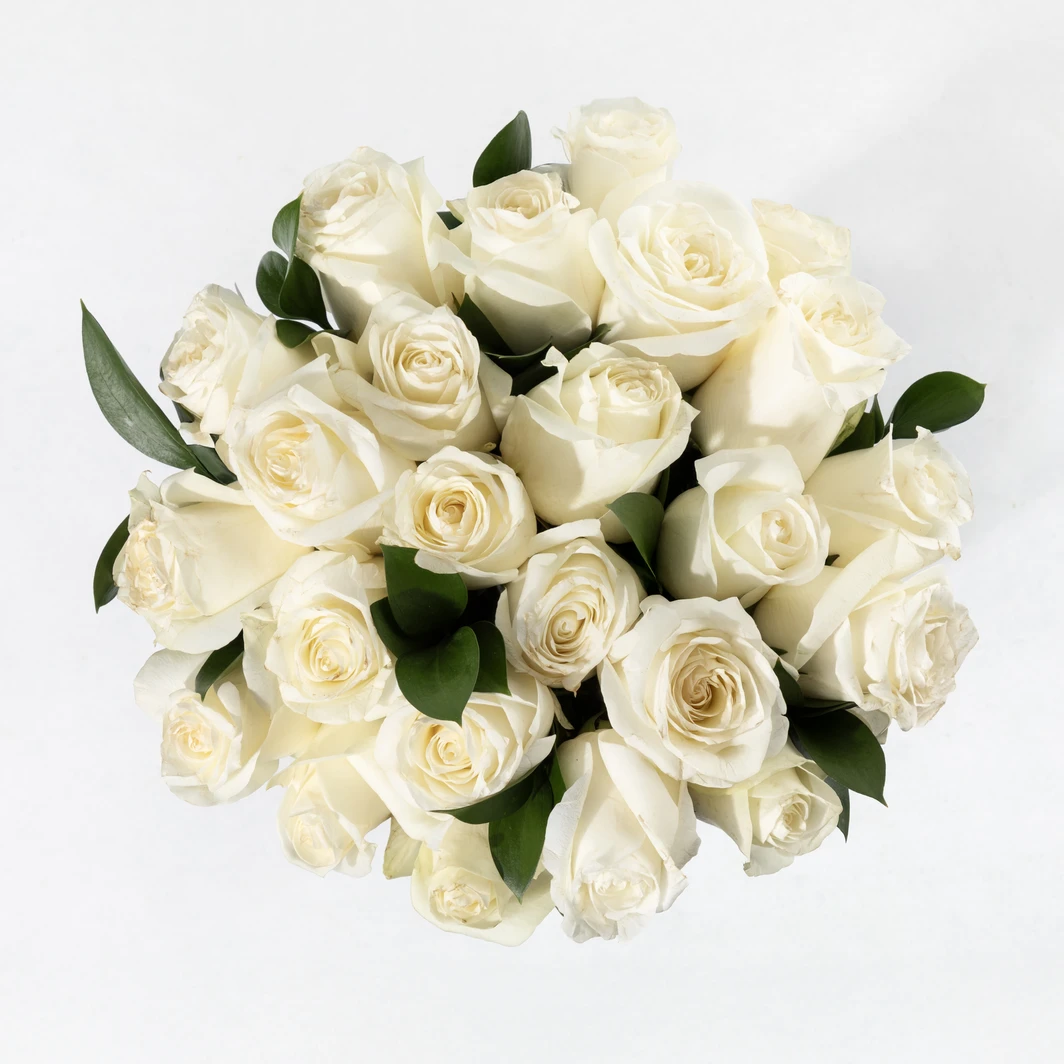 Bouquet of 24 White Roses 22190