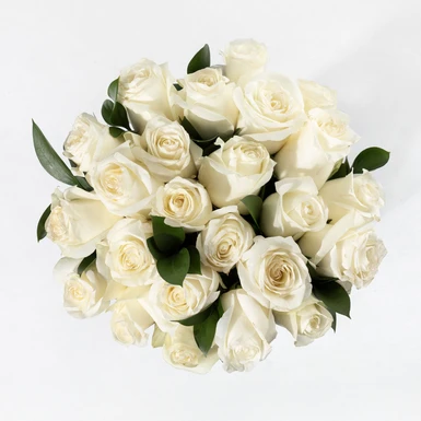 Bouquet of 24 White Roses 22190