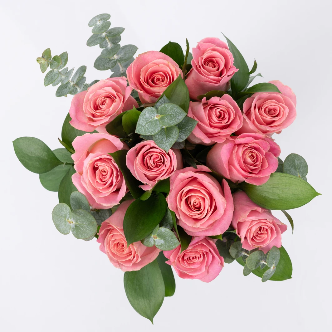 Bouquet of 12 Pink Roses 22195