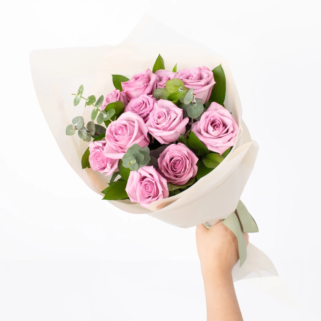 Ramo de 12 Rosas Lila 22428