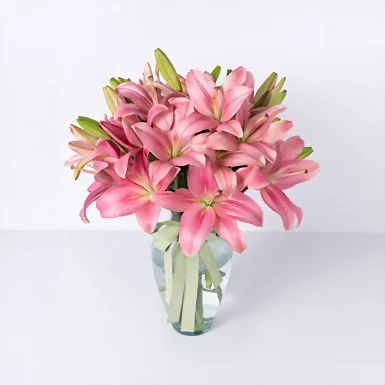 Arreglo de 10 Lilys Rosas 22512