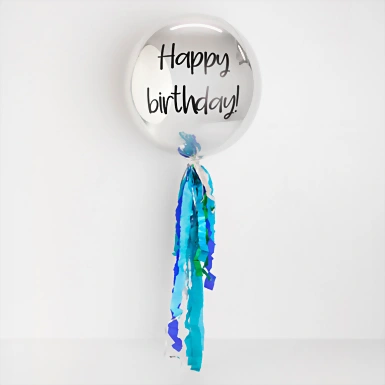 Globo Esfera "Happy Birthday" Plateado 22518