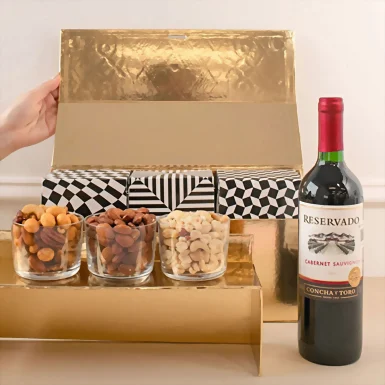 Gift with Red Wine and Snacks 22583