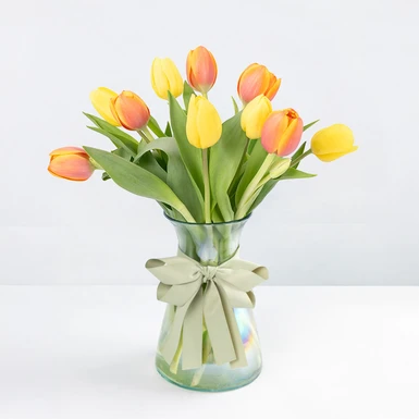 10 Tulipanes Naranjas y Amarillos 22644