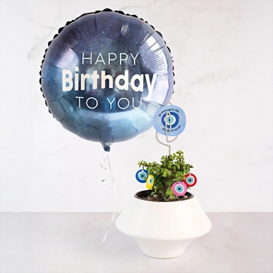 Planta de la Buena Vibra con Globo "Happy Birthday To You" 22781