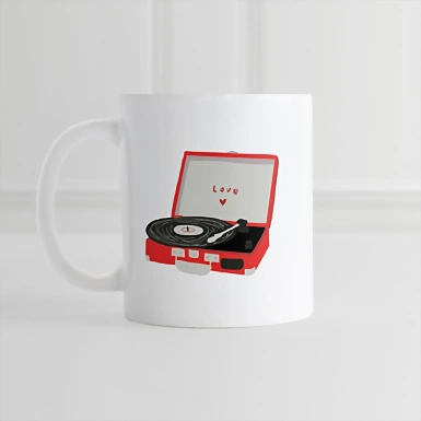 Personaliza taza diseño "Retro Love" 11oz 22794-P