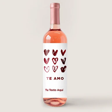 Personaliza Vino Beringer con etiqueta "Te amo" 22839-P
