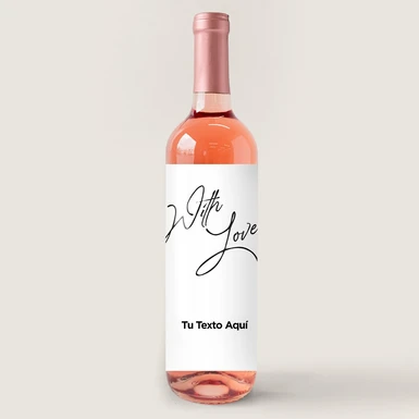 Personaliza Vino Beringer con etiqueta "With Love" 22840-P