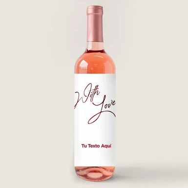 Personaliza Vino Beringer con etiqueta "With Love" 22841-P