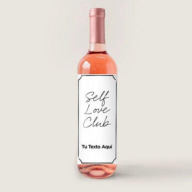 Personaliza Vino Beringer con etiqueta "Self love club" 22842-P