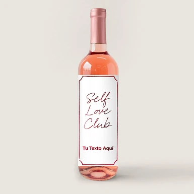 Personaliza Vino Beringer con etiqueta "Self love club" 22843-P