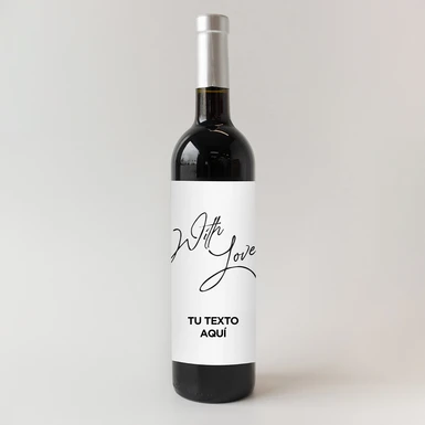 Personaliza Vino 3V con etiqueta "With Love" 22846-P