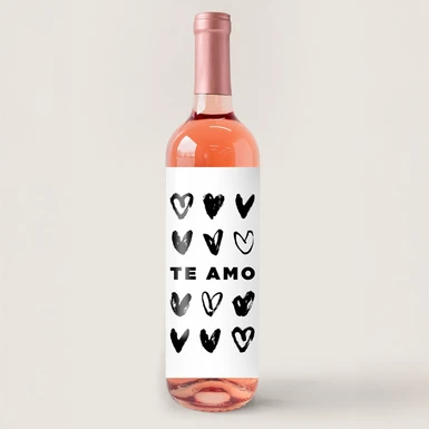 Vino Beringer con etiqueta "Te amo" 22878