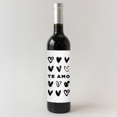 Vino 3V con etiqueta "Te amo" 22882