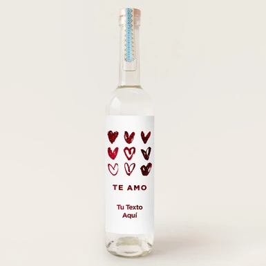 Personaliza Mezcal 400 conejos con etiqueta "Te amo" 23027-P
