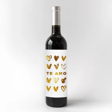 Vino 3V con etiqueta "Te amo" 23053