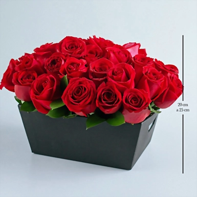 Canasta 24 Rosas Románticas 1783