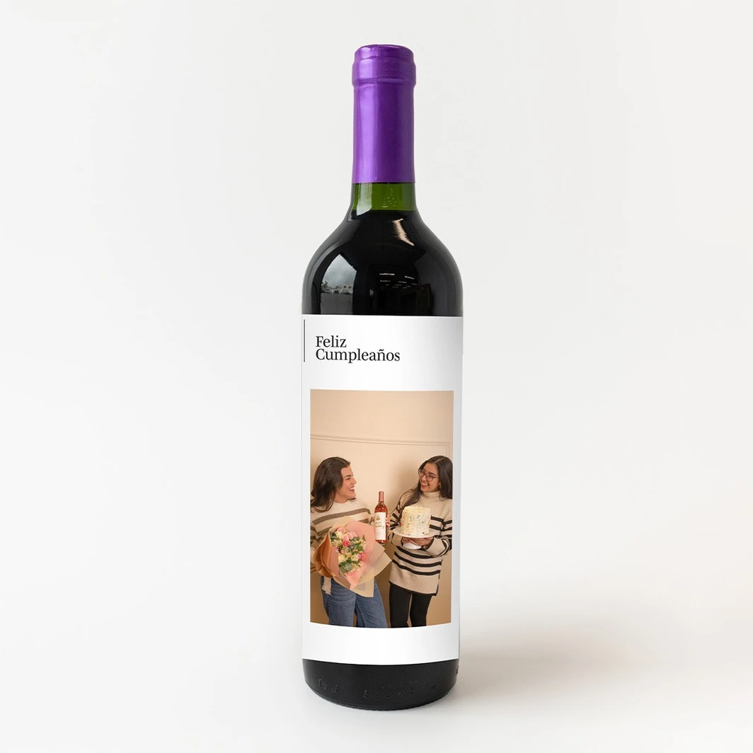 Personaliza Vino Concha y Toro "Feliz Cumpleaños" con foto 23125-P