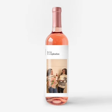Personaliza Vino Beringer "Feliz Cumpleaños" con foto 23127-P