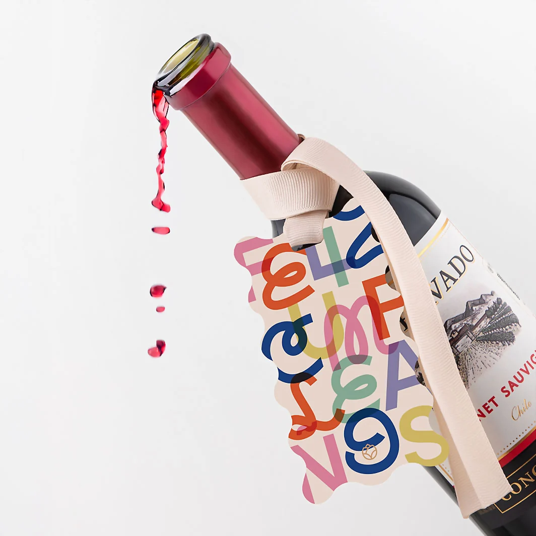 Vino con Distintivo Feliz Cumpleaños 23160