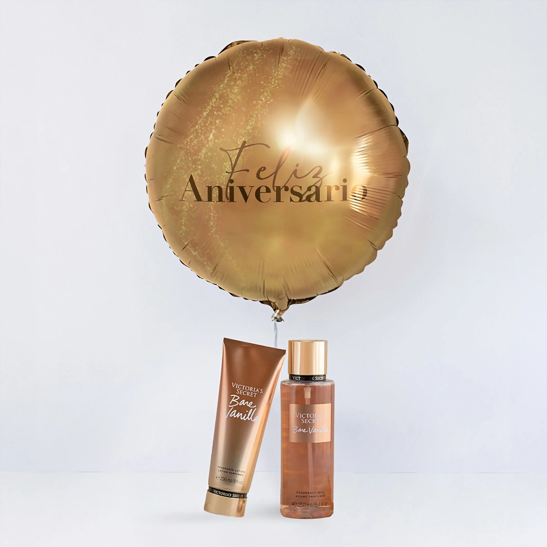Crema y Body Bare Vainilla con Globo Aniversario 23174