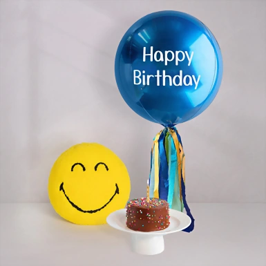 Cojín SMILEYWORLD® con Birthday Cake y Globo 23202