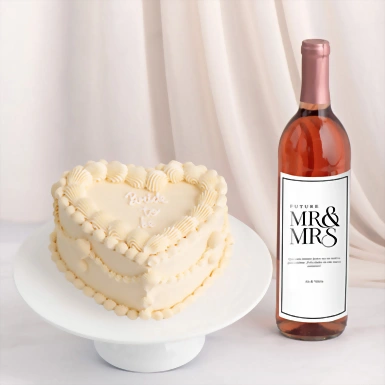 Pastel Bride To Be con Beringer y Etiqueta Personalizada Negra 23251