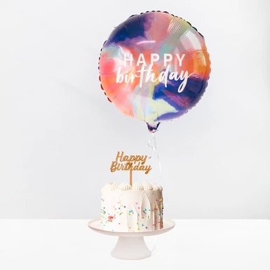 Pastel de Cumpleaños Florence con Globo "Happy Birthday" 23256