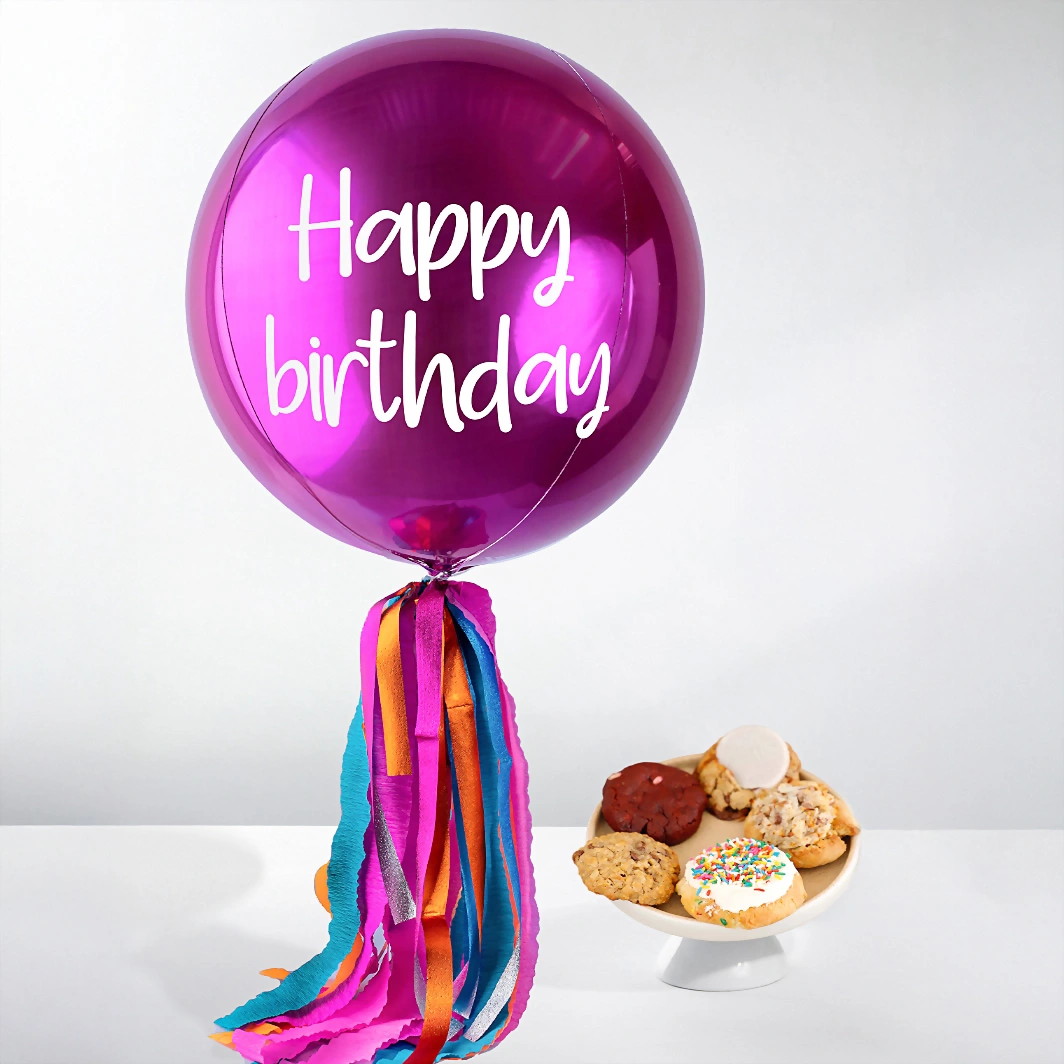 Galletas Cookie Lab con Globo Happy Birthday 23345