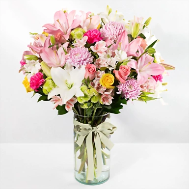 Arreglo de Lilys y Rosas Combinadas 23386
