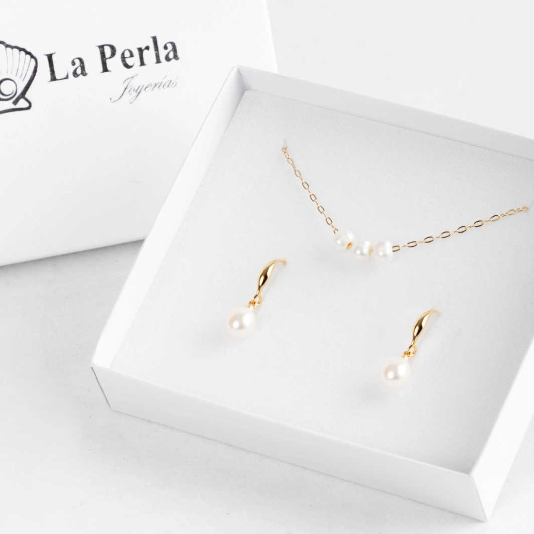 Set Tres Perlas Blancas La Perla 23428