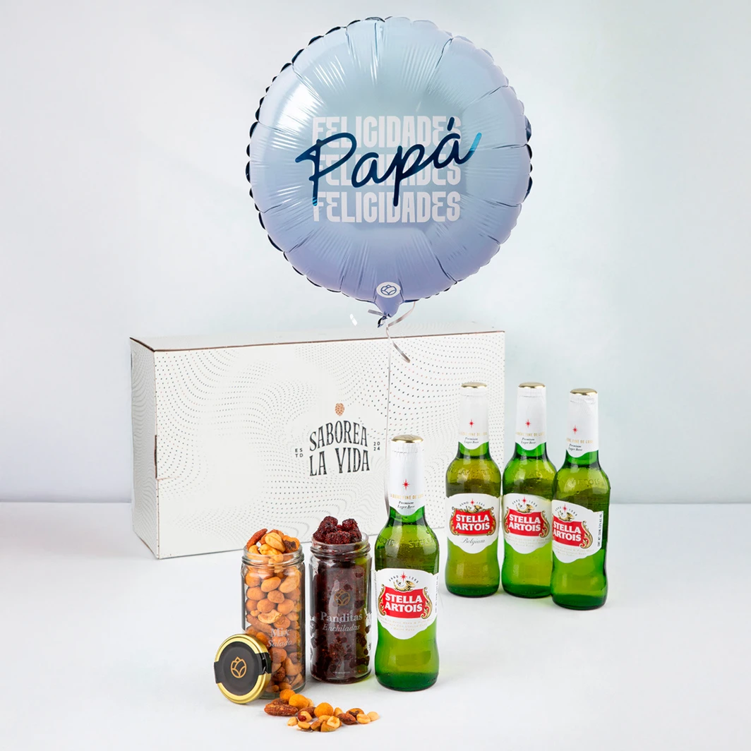 Gracias Papá: Cerveza y Botanas con Globo "Felicidades Papá” 23576