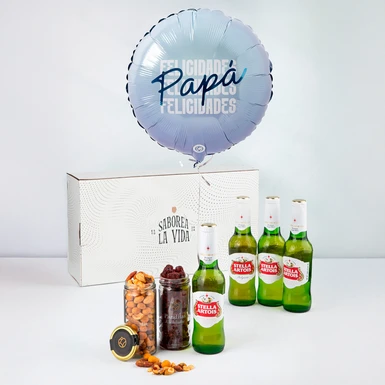 Gracias Papá: Cerveza y Botanas con Globo "Felicidades Papá” 23576