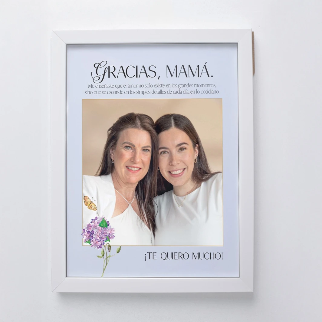 Marco "Gracias Mamá" Grande en Blanco 23730-P