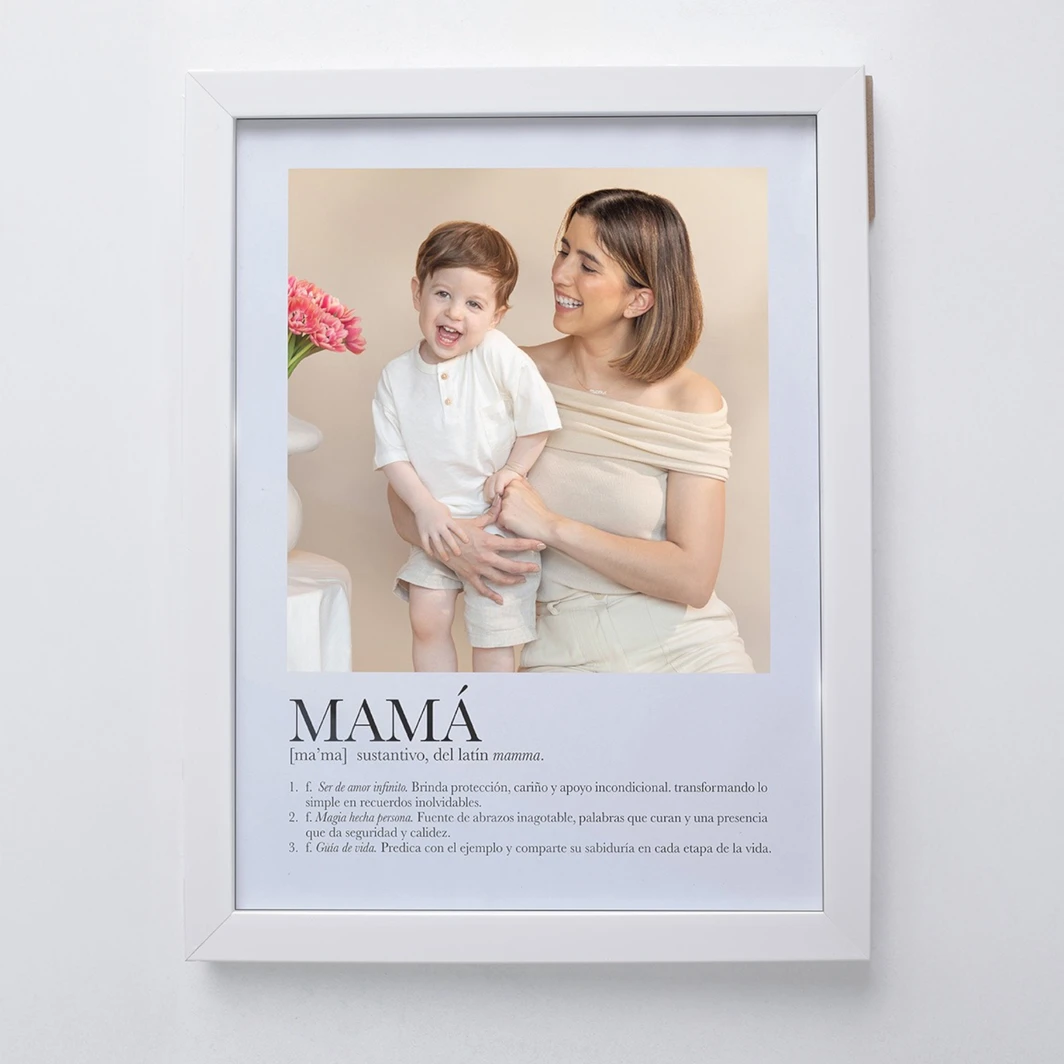 Marco "Definición de Mamá" Grande en Blanco 23731-P