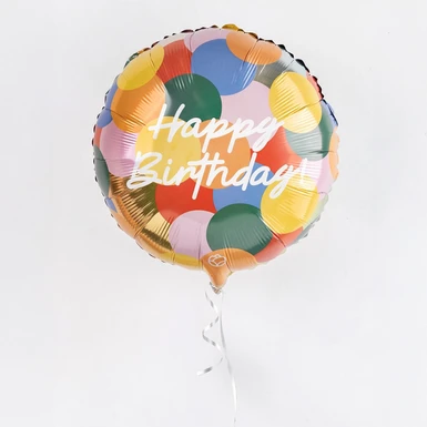 Globo "Happy Birthday" Colores 23904