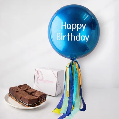 Kit Cumpleañero: Brownies con Globo Azul 23966
