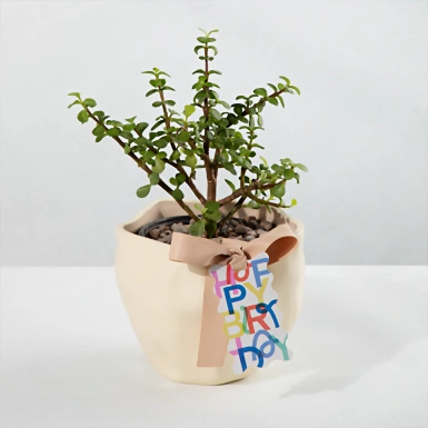 Árbol de la Abundancia con Distintivo "Happy Birthday" 23973
