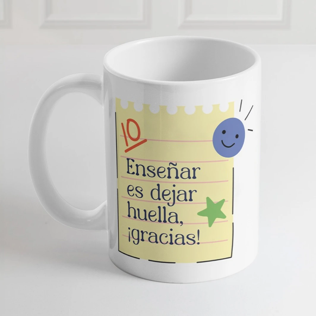 Personaliza taza diseño "Enseñar es dejar huella" 15oz 24060-P