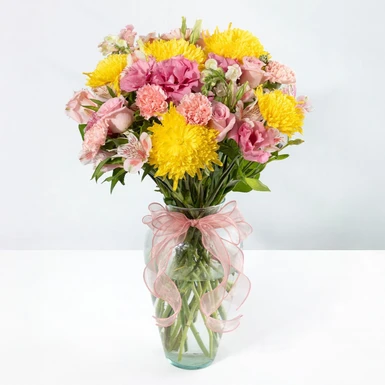 Arreglo de Codorniz Con Rosas Rosa 24097