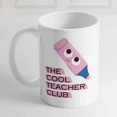 Personalized mug design "The cool teacher club" 15oz 24114-P