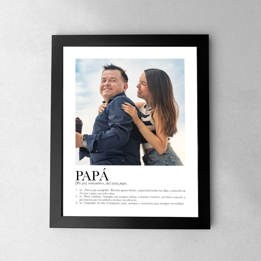 Marco "Definición de Papá" Grande en Negro 24147-P