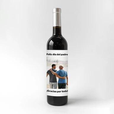 Personaliza Vino 3v con foto "Día del Padre"  24149-P